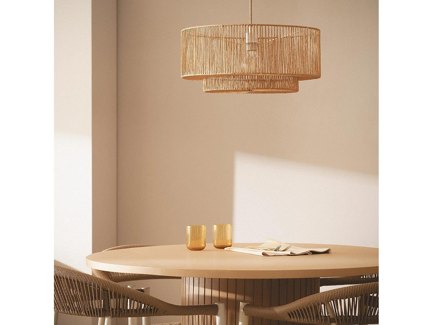 Suspension Papier Tressé Dicenta Naturel