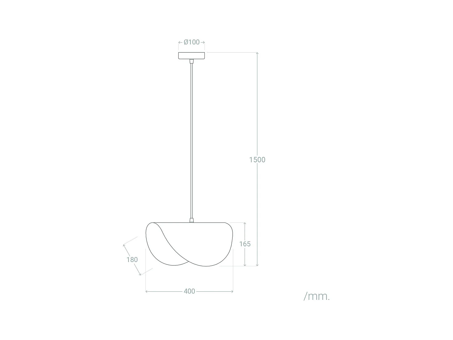 Lampada a Sospensione Metallo Caravaggio Nero