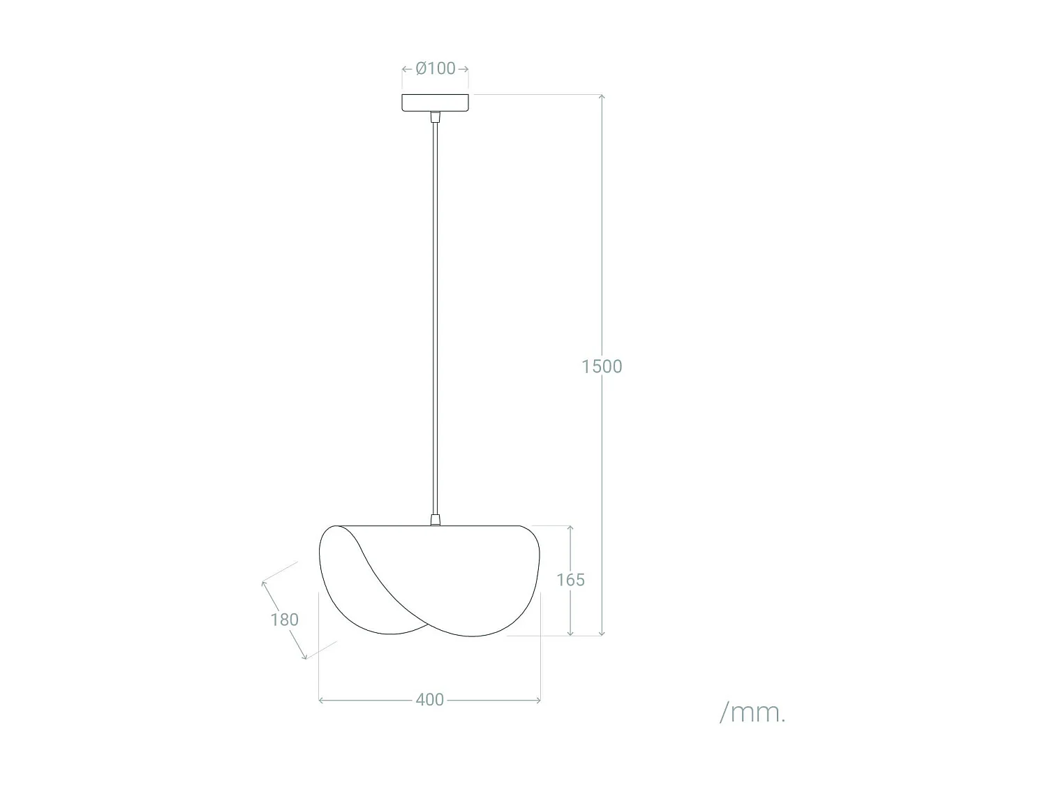 Lampada a Sospensione Metallo Caravaggio Nero