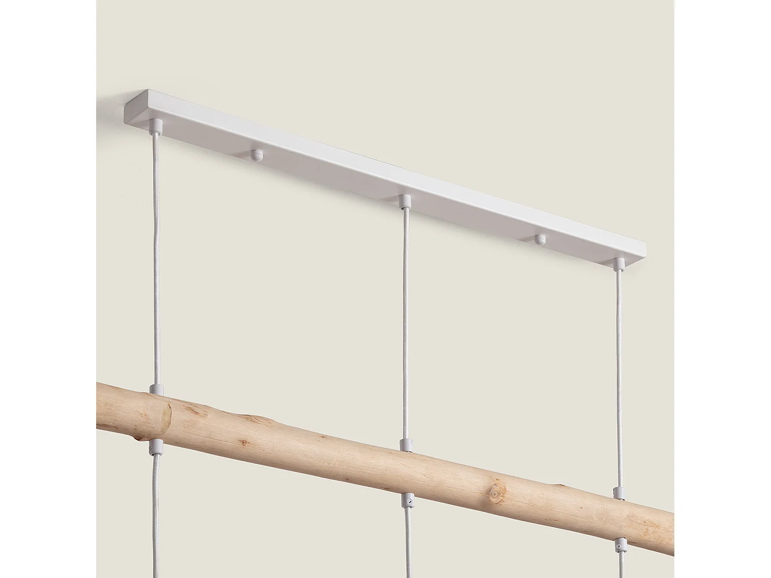 Suspension Rotin et Bois Linfen Naturel