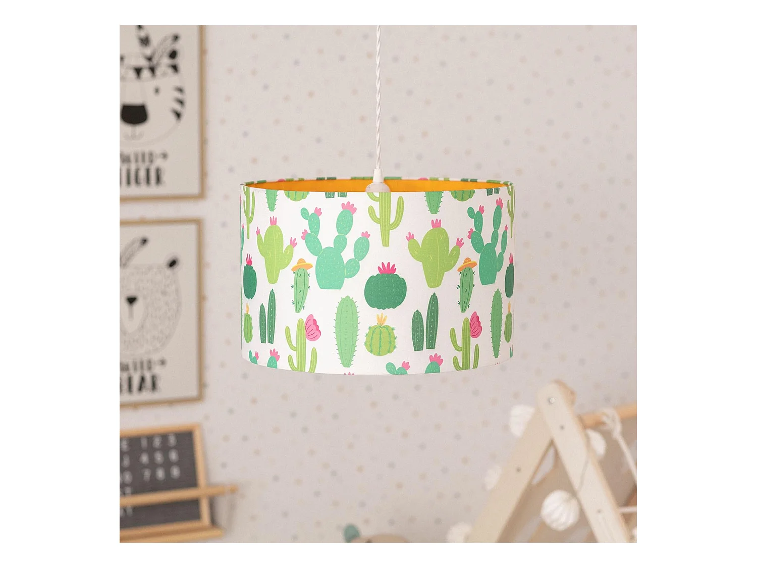 Lámpara Colgante Tela Kuiva Verde