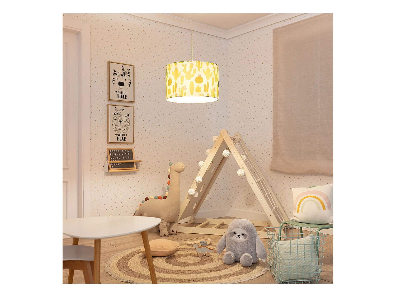 Lámpara Colgante Tela Kuiva Verde