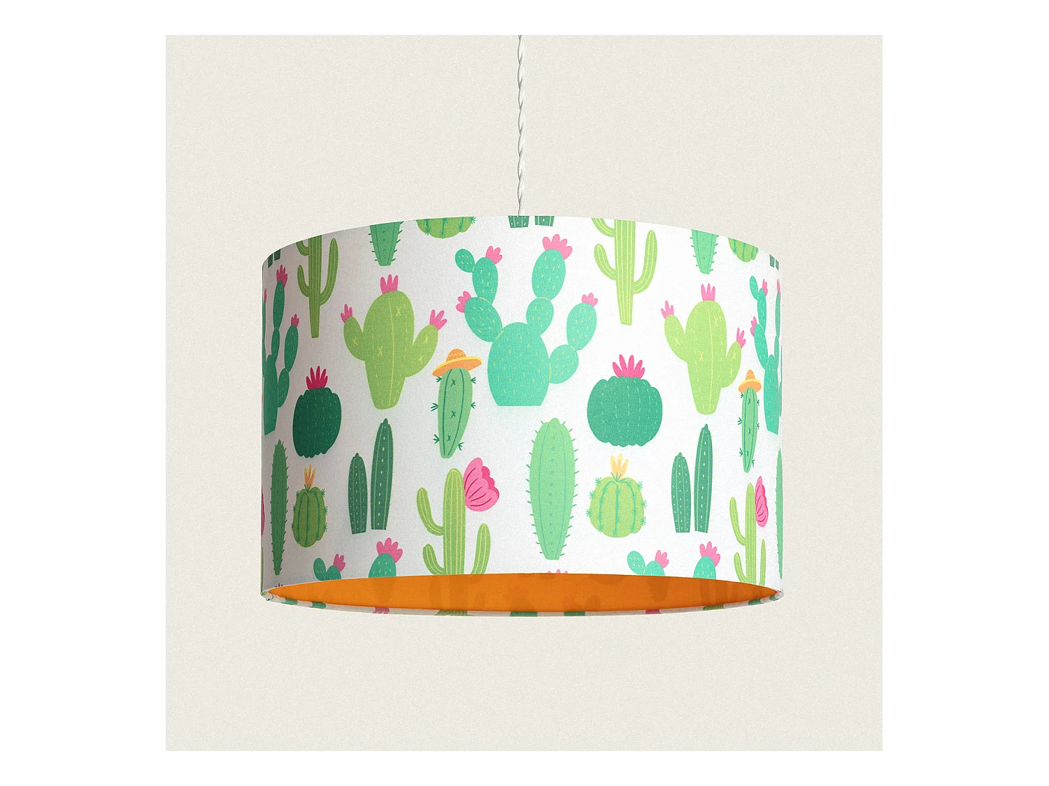 Lámpara Colgante Tela Kuiva Verde