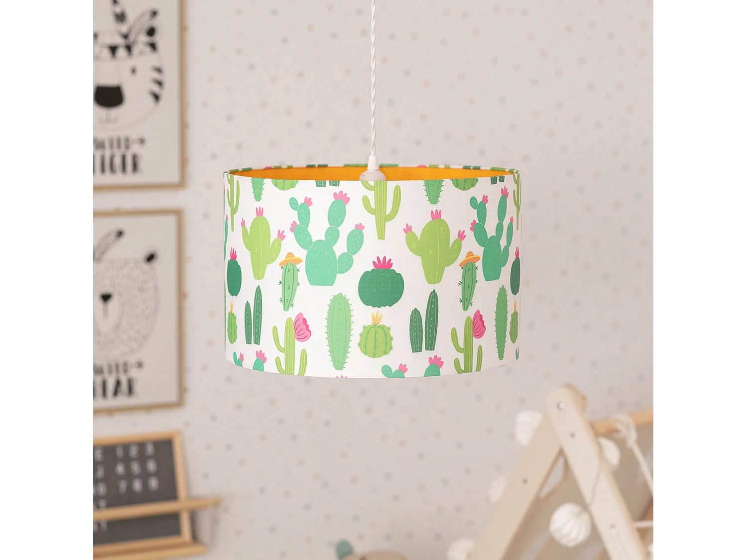 Lámpara Colgante Tela Kuiva Verde