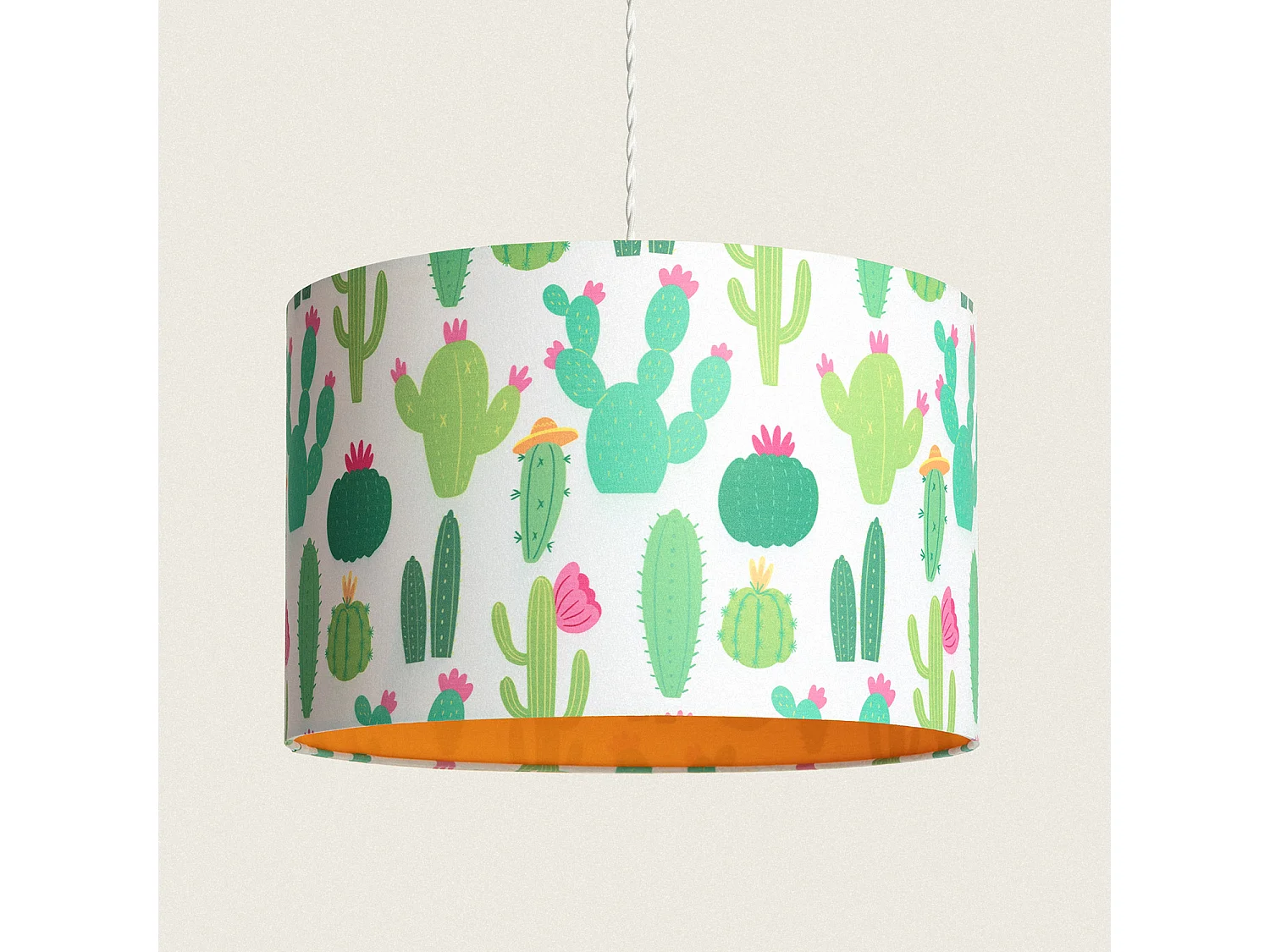 Lámpara Colgante Tela Kuiva Verde