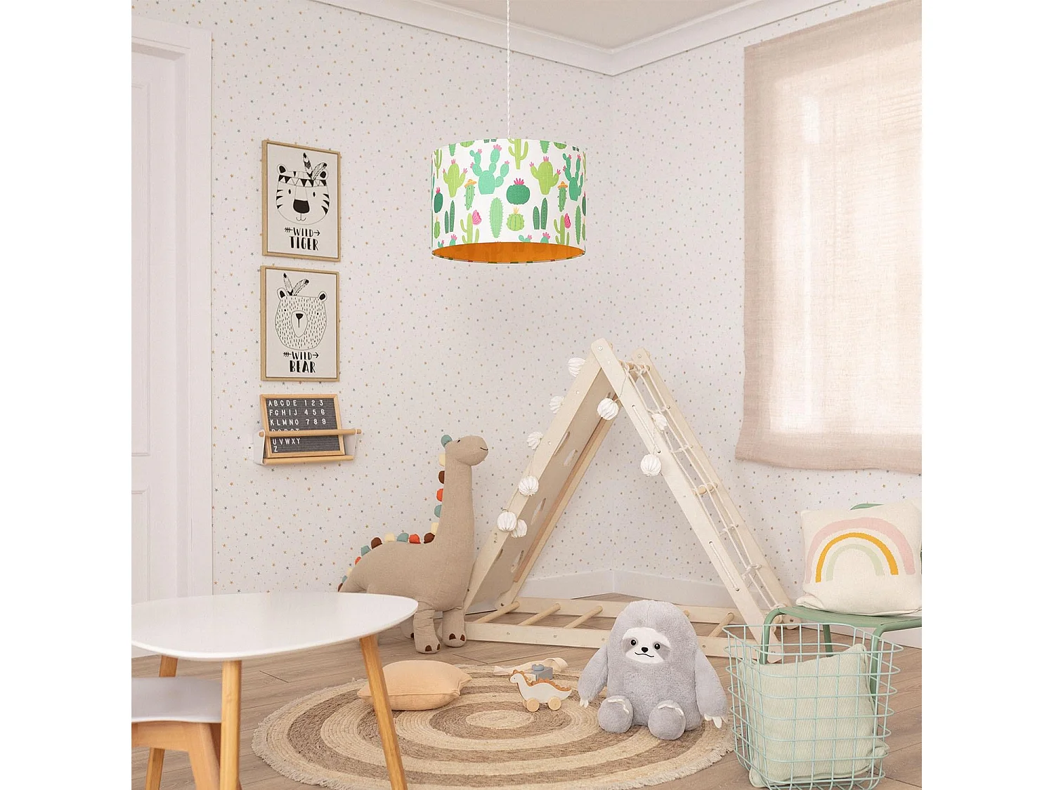 Lámpara Colgante Tela Kuiva Verde