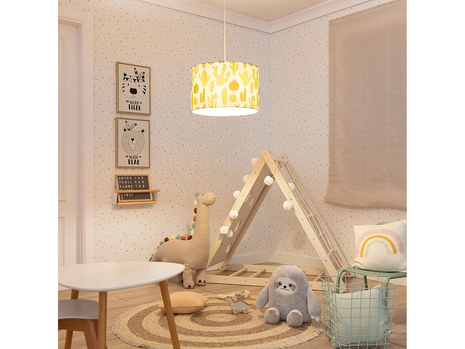 Lámpara Colgante Tela Kuiva Verde