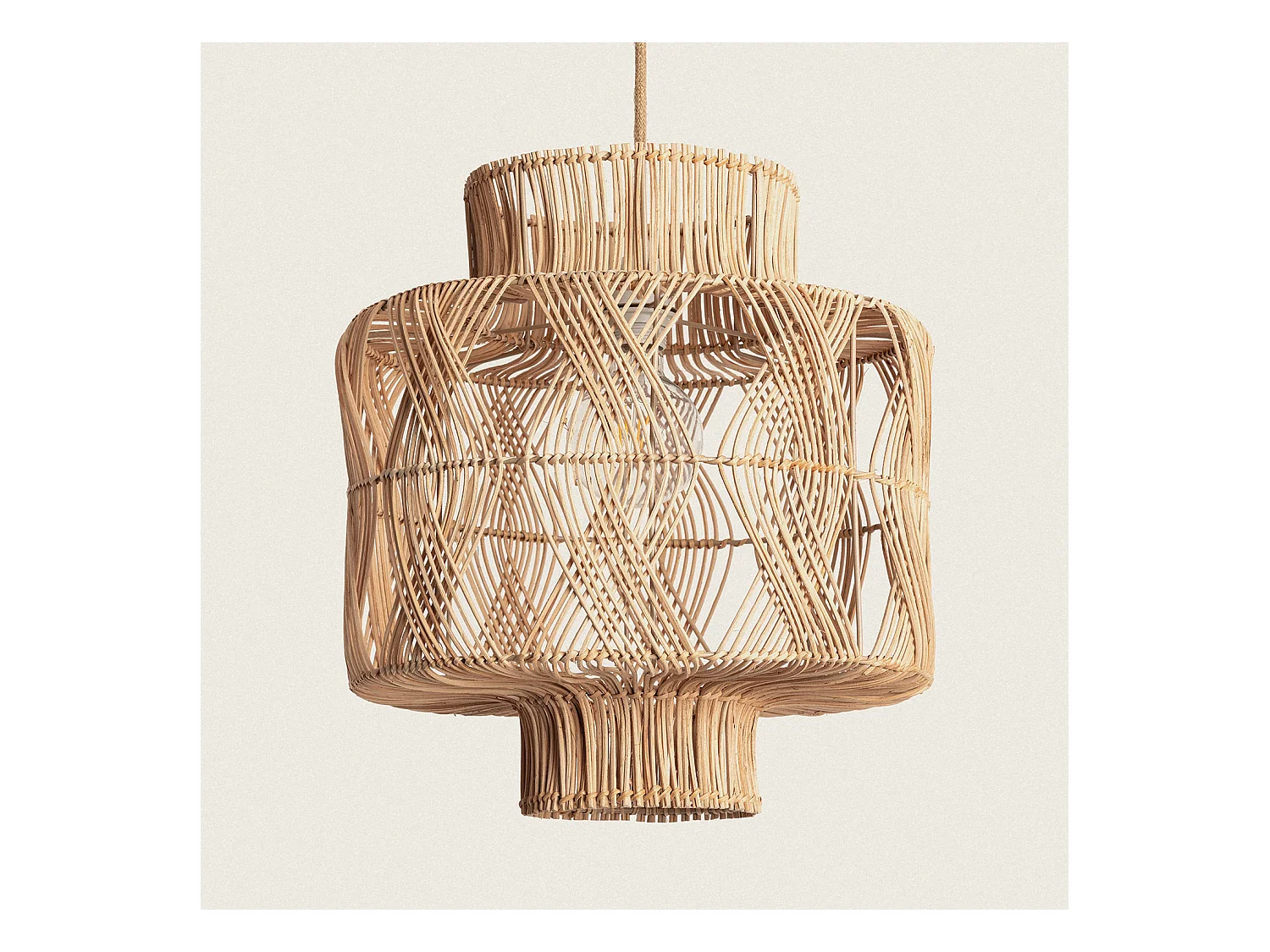 Lampada a Sospensione Rattan Oia Intrecciato Naturale