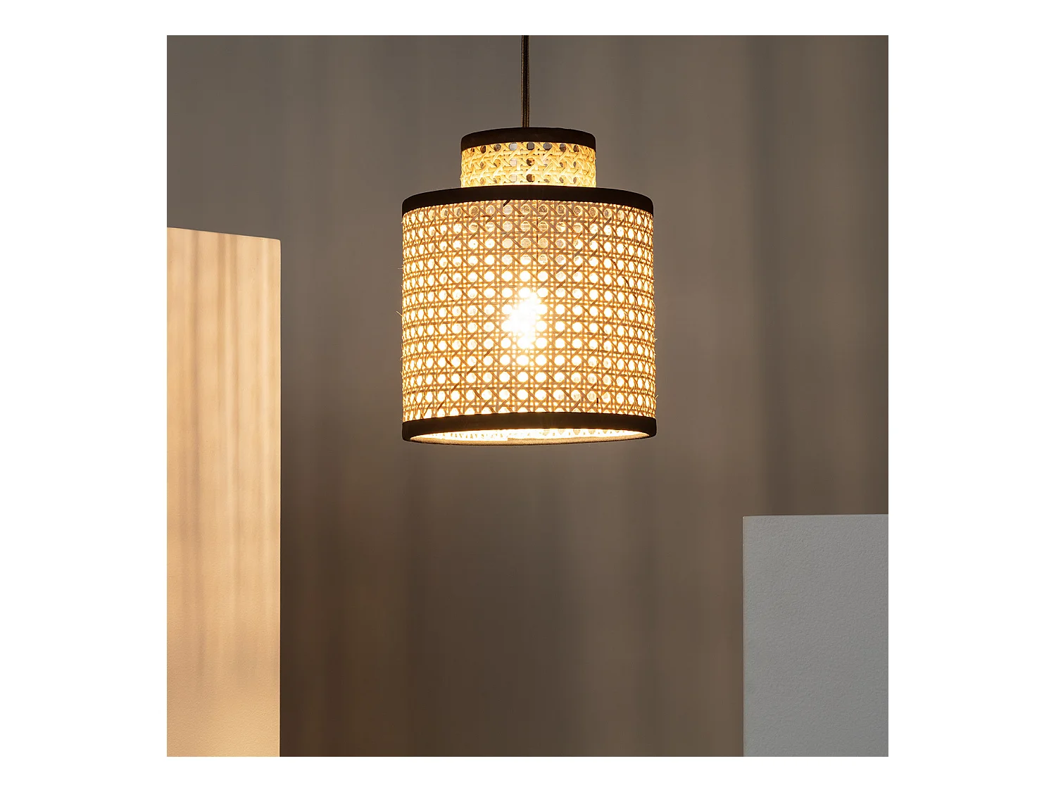 Lampada a Sospensione Rattan Huela Piccola Naturale