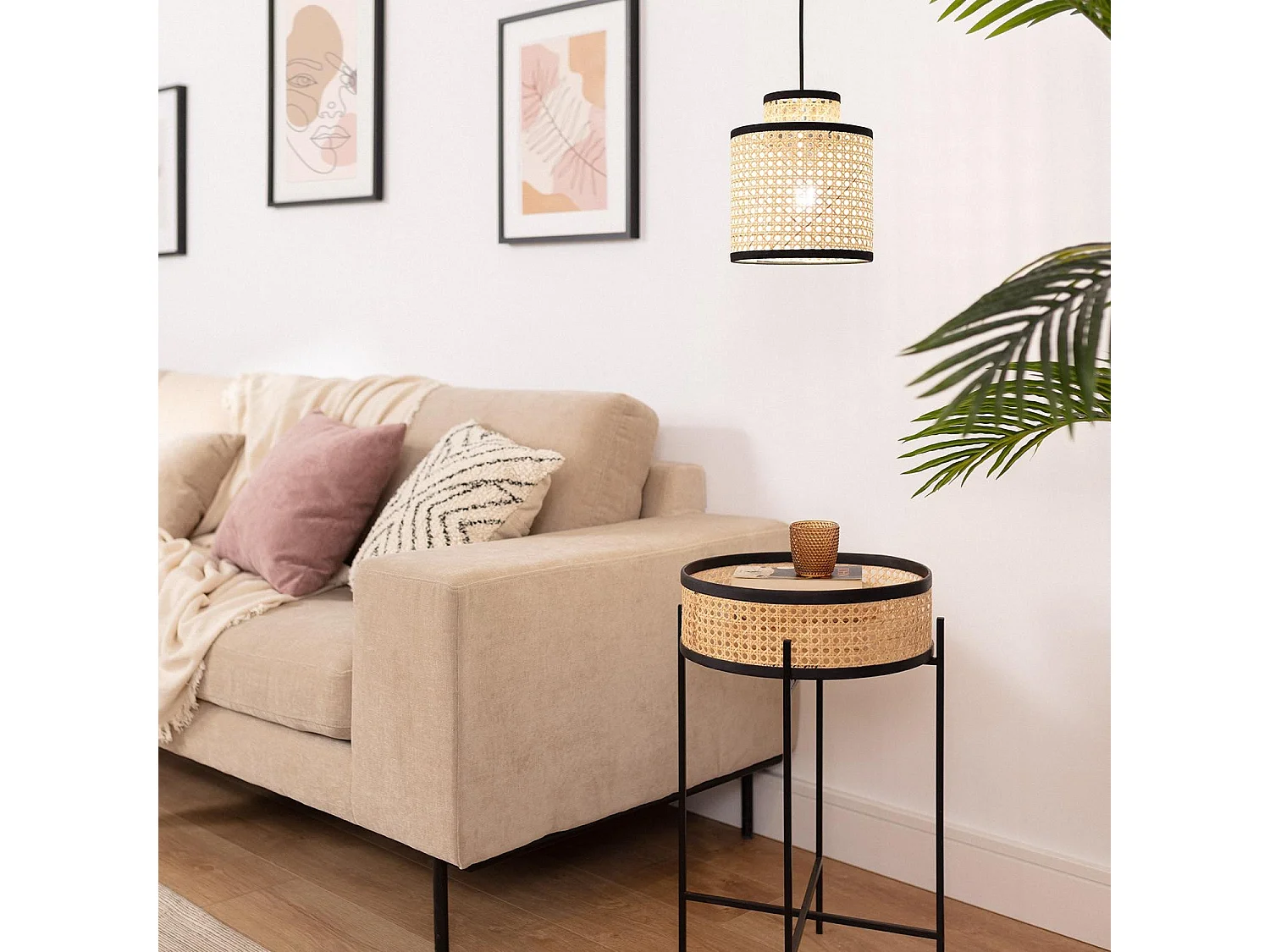Suspension Rotin Huela Piccola Naturel