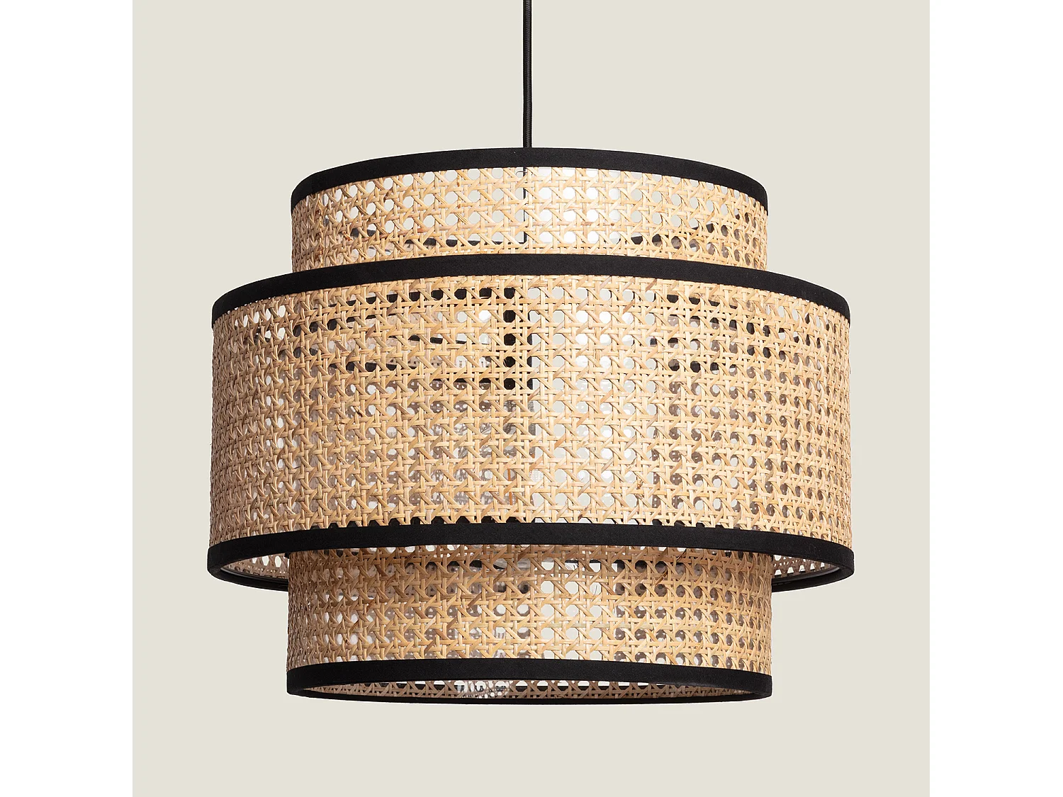 Suspension Rotin Huela Triplo Naturel