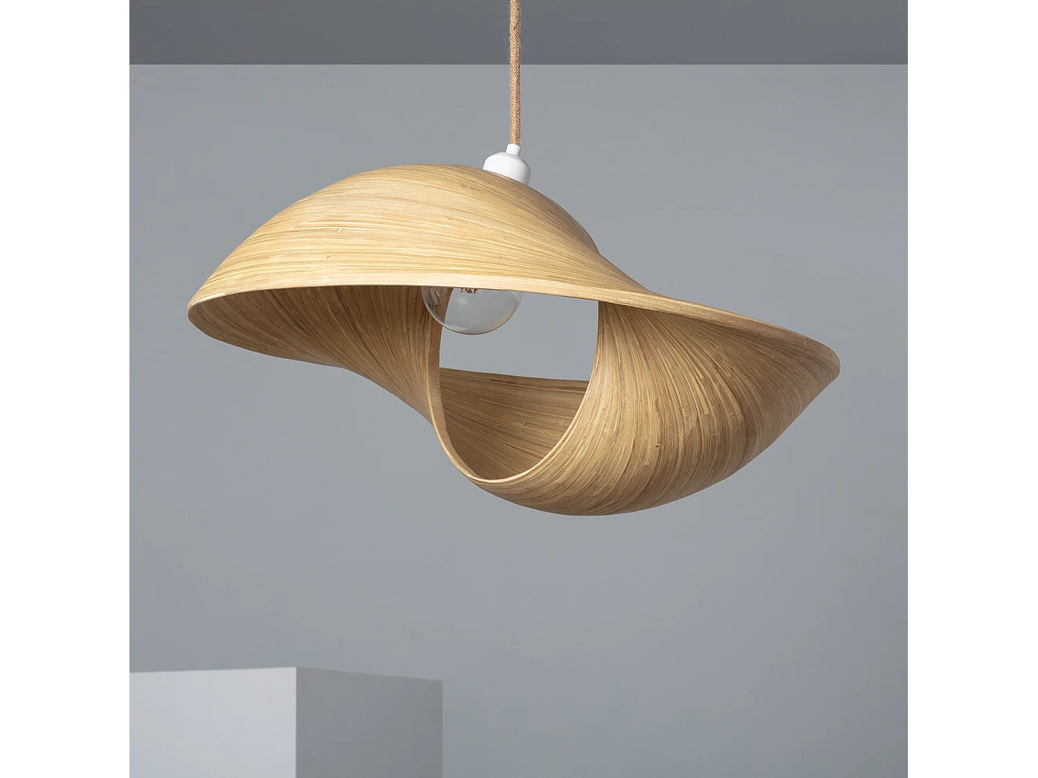 Suspension Bambou Shuka Big Acacia Ø600 mm ILUZZIA Textile naturel