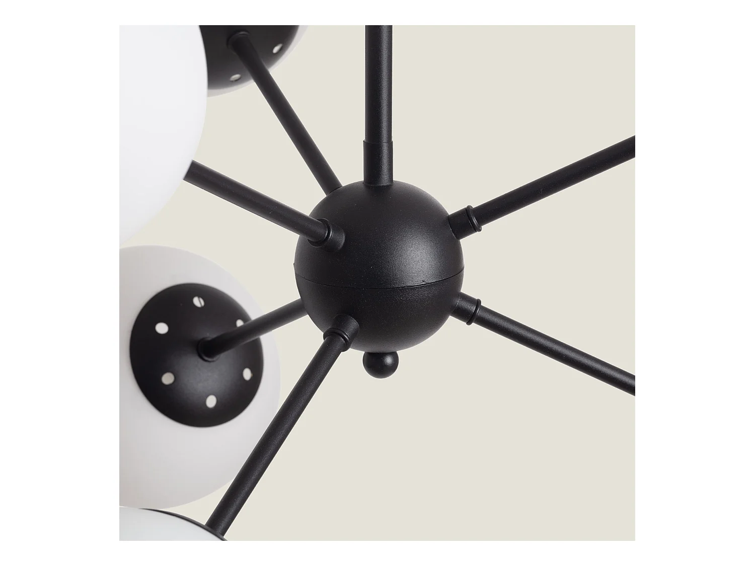 Lampada a Sospensione Metallo e Vetro Balts Big Nero