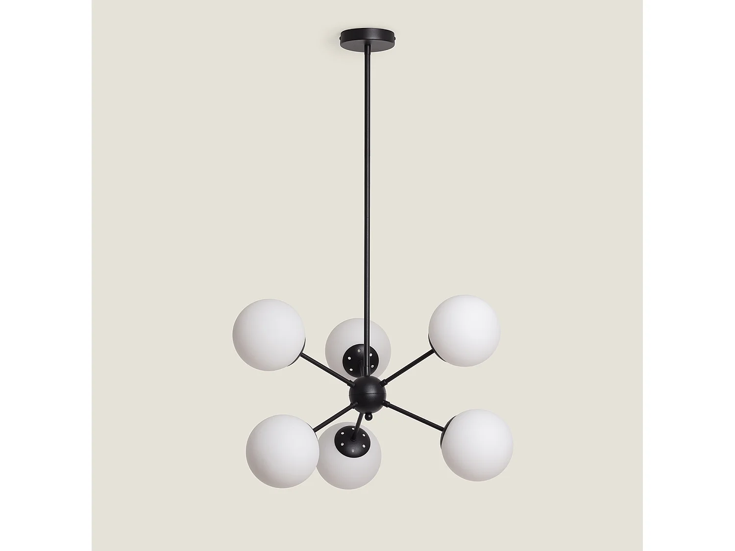 Lámpara Colgante Metal y Cristal Balts Big Negro