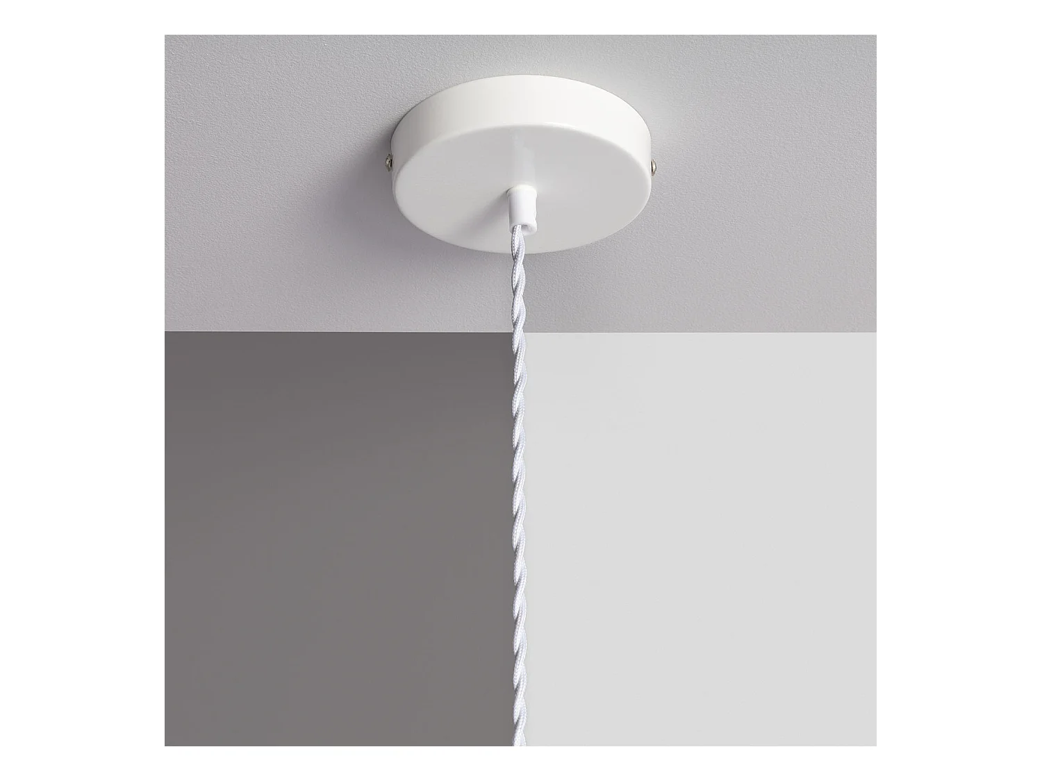 Lámpara Colgante Madera y Cristal Platón Blanco