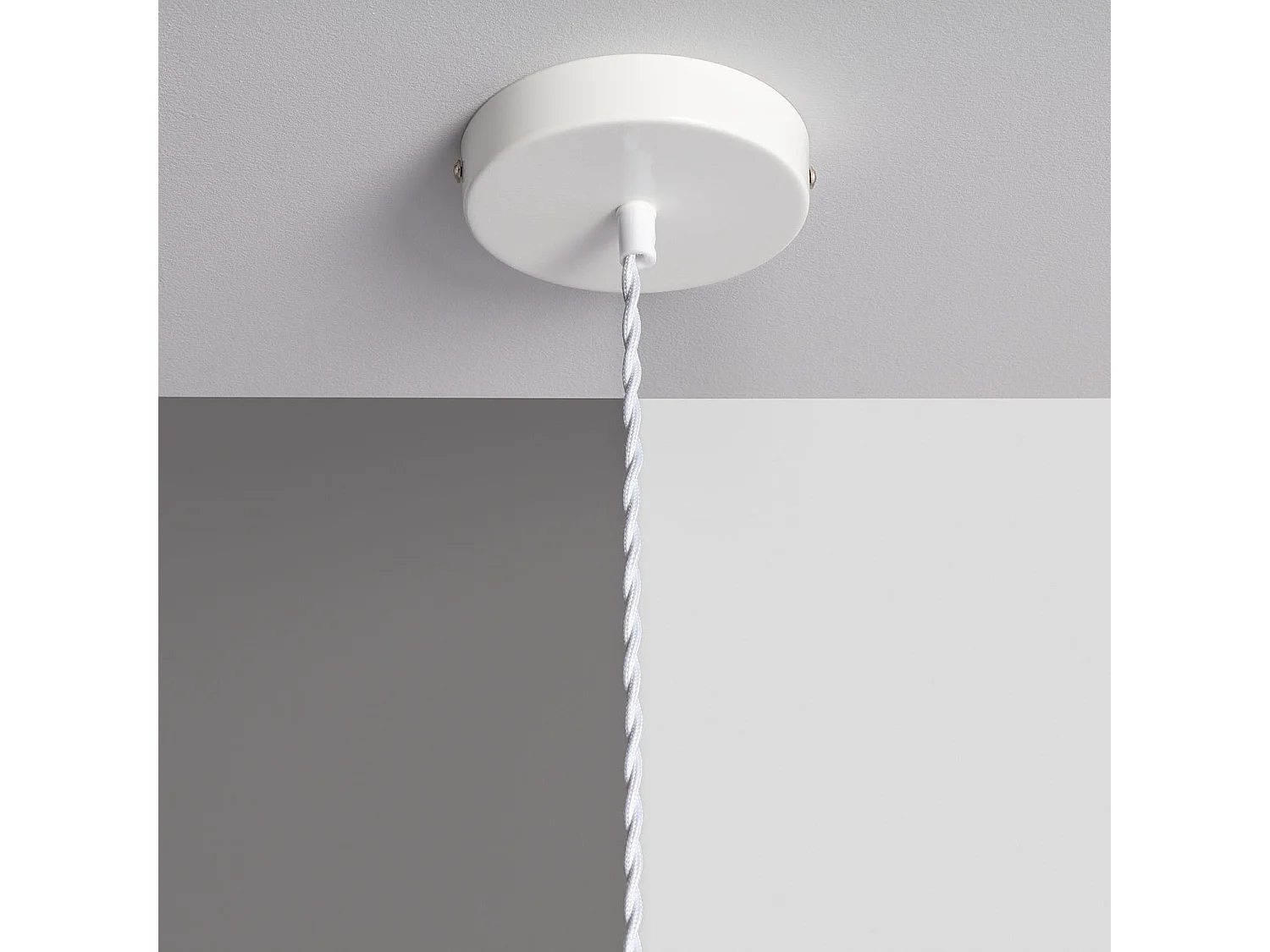 Suspension Bois et Verre Platon Blanc