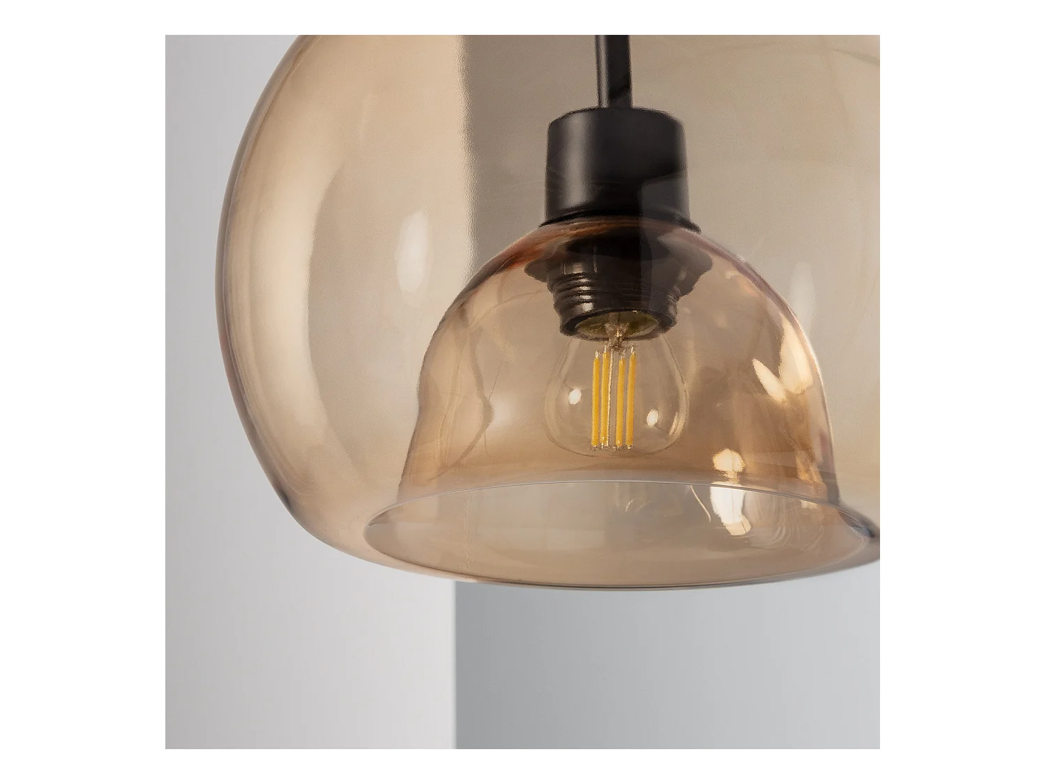 Lámpara Colgante Cristal Vaca Ámbar