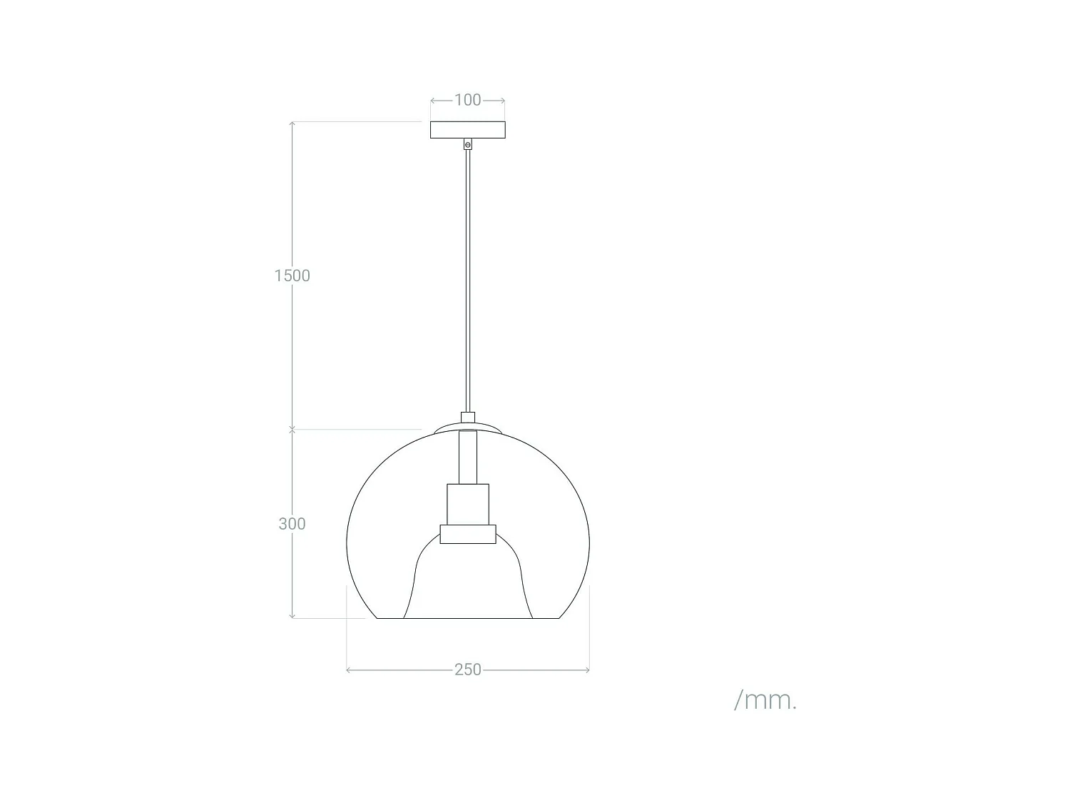 Lámpara Colgante Cristal Vaca Ámbar