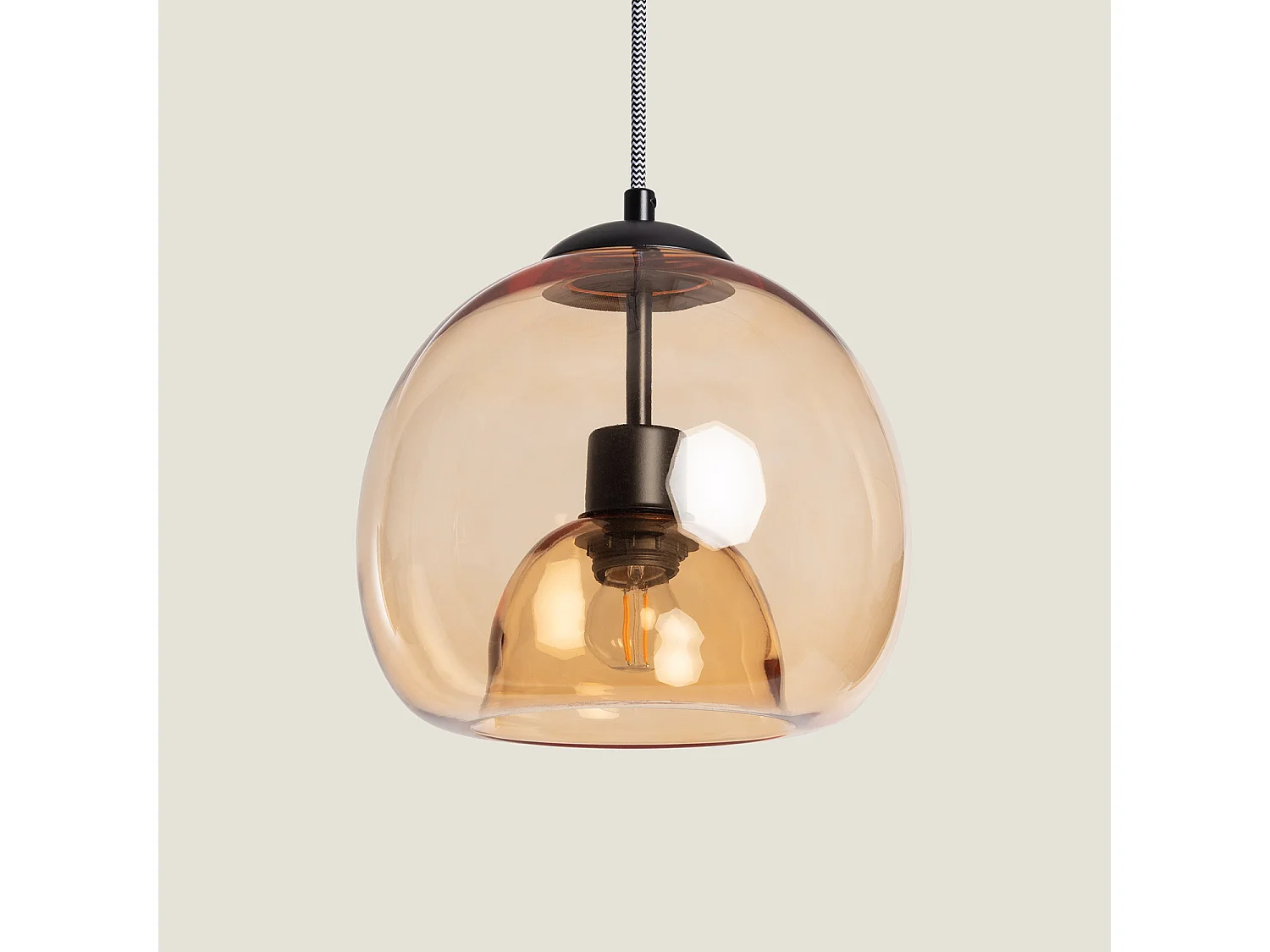 Suspension Verre Vaca Ambre