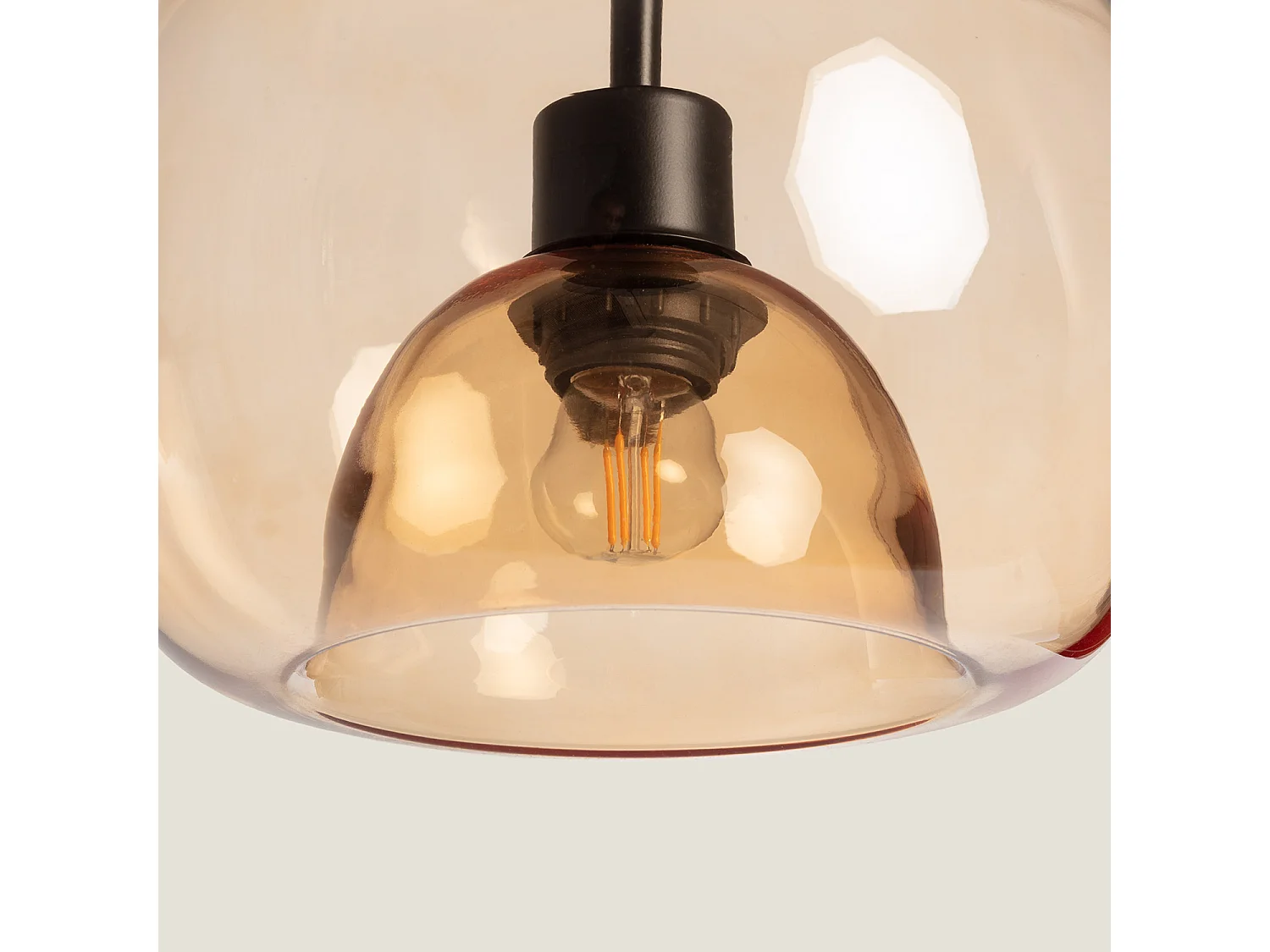 Suspension Verre Vaca Ambre