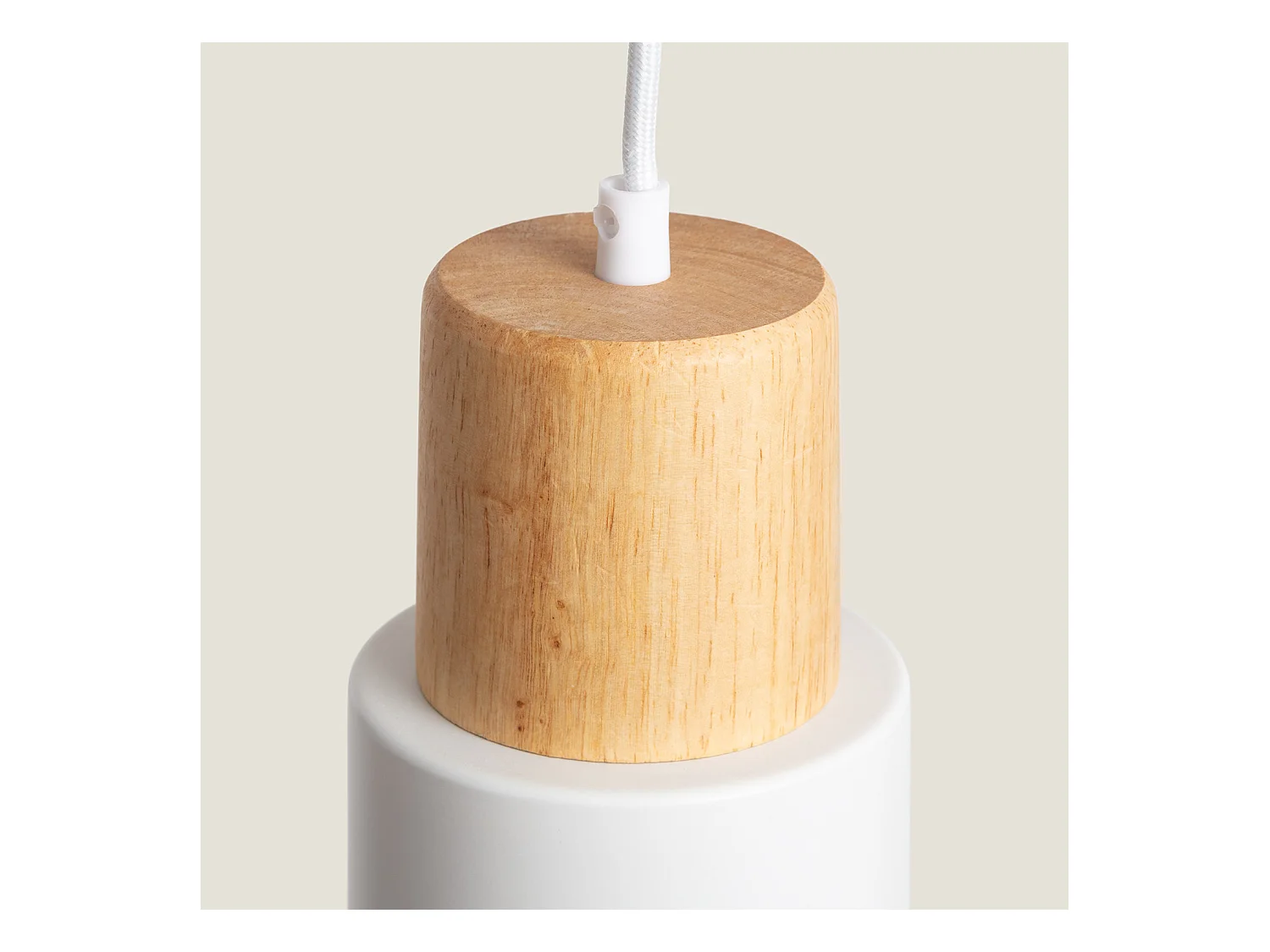 Suspension Bois et Métal Kidonge  Blanc