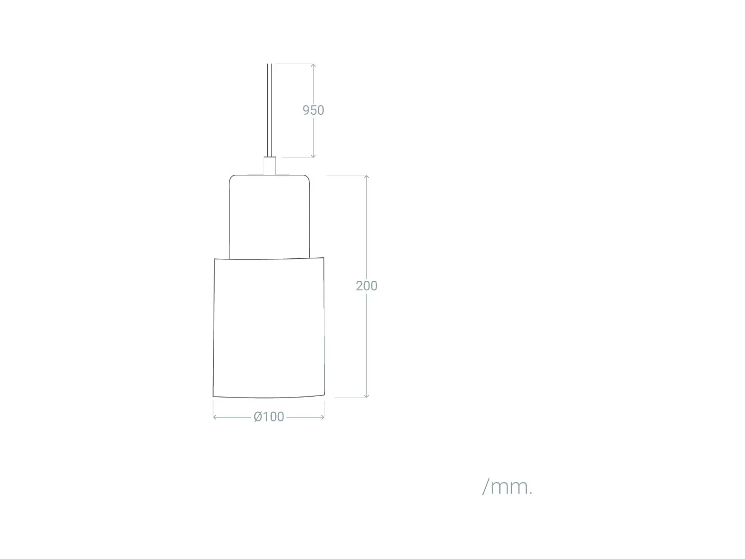 Suspension Bois et Métal Kidonge  Blanc