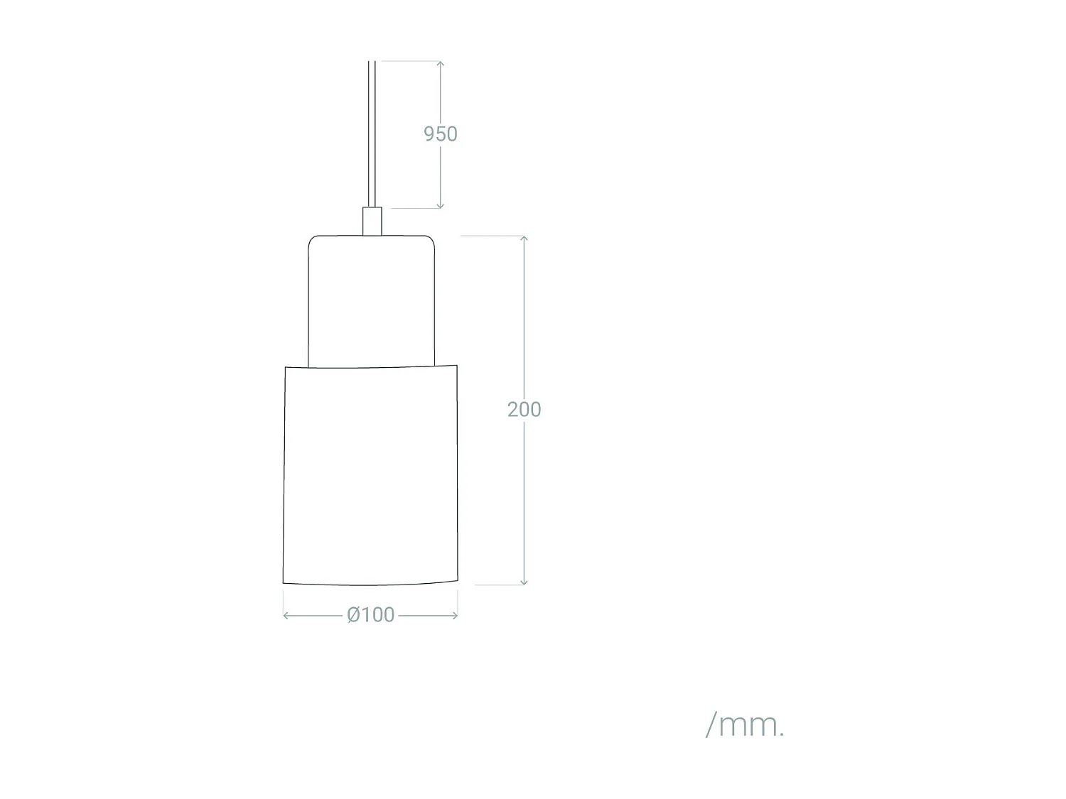 Suspension Bois et Métal Kidonge  Blanc