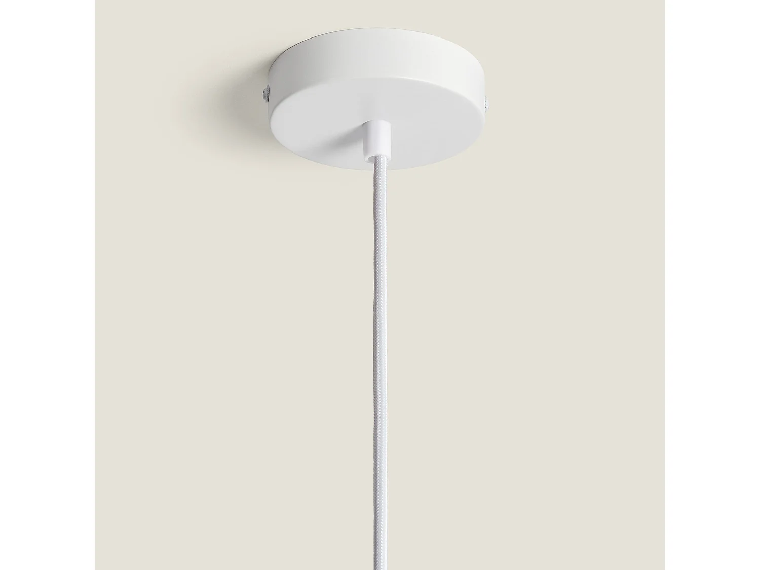 Suspension Aluminium et Bois Kidonge  Blanc