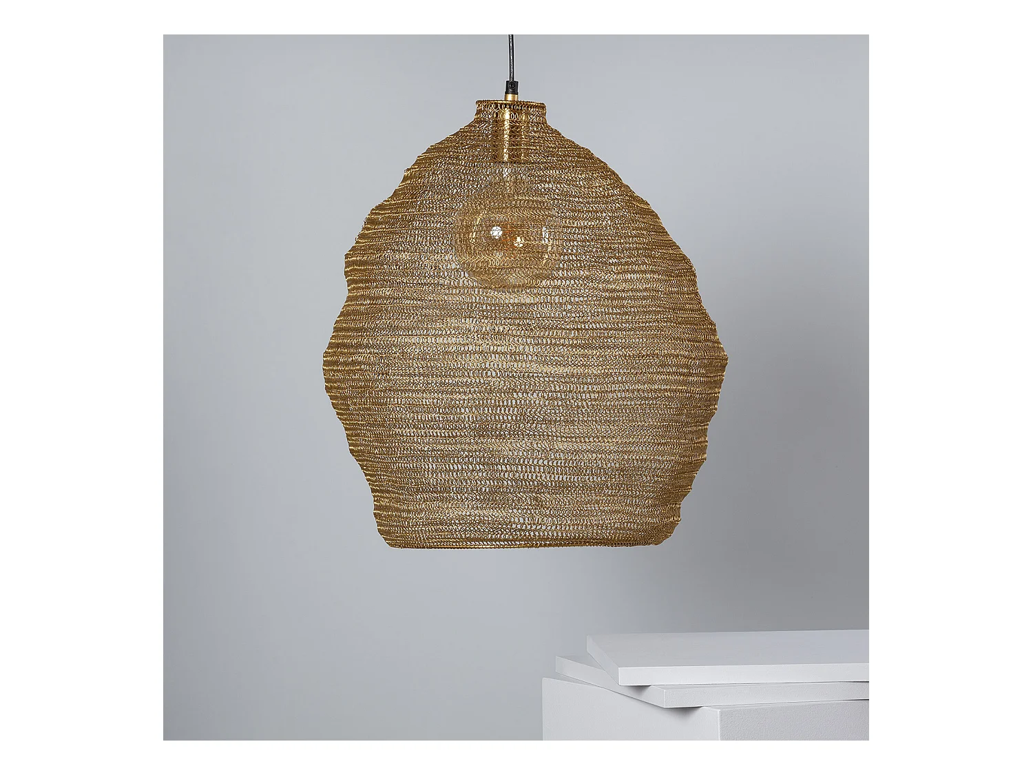 Suspension Métal Milos  Doré