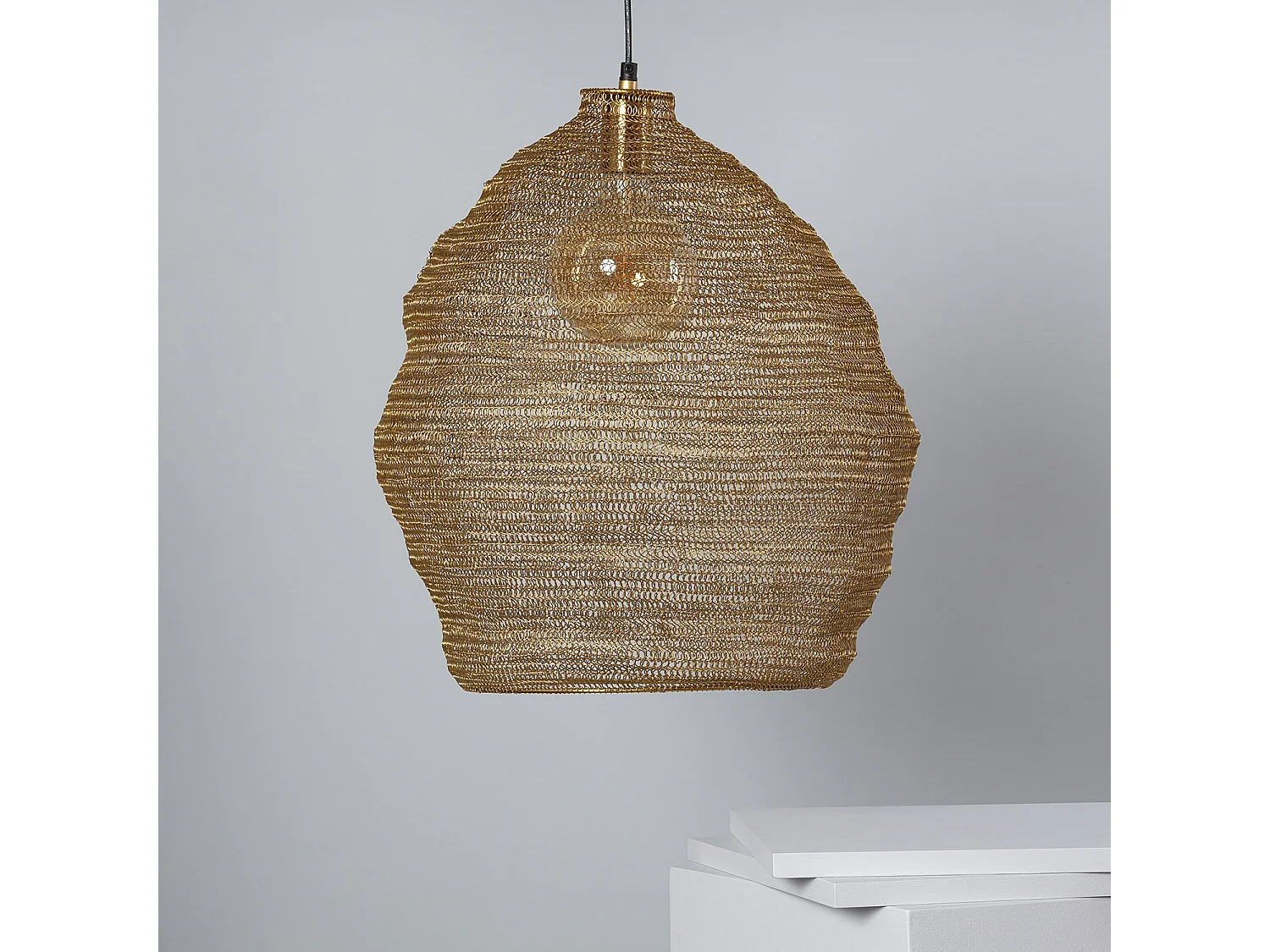 Suspension Métal Milos L Doré