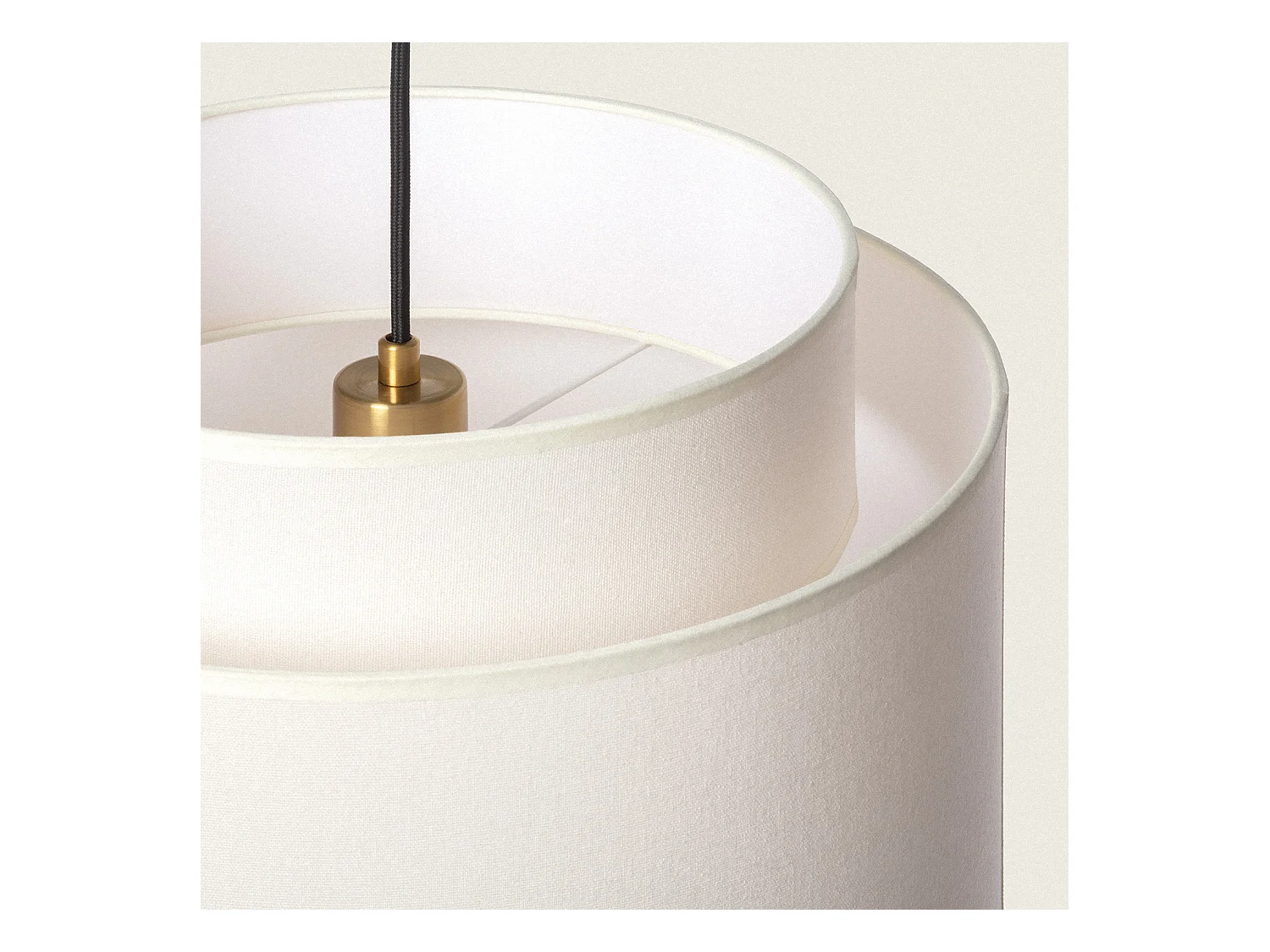 Suspension Métal et Tissu Arija Beige