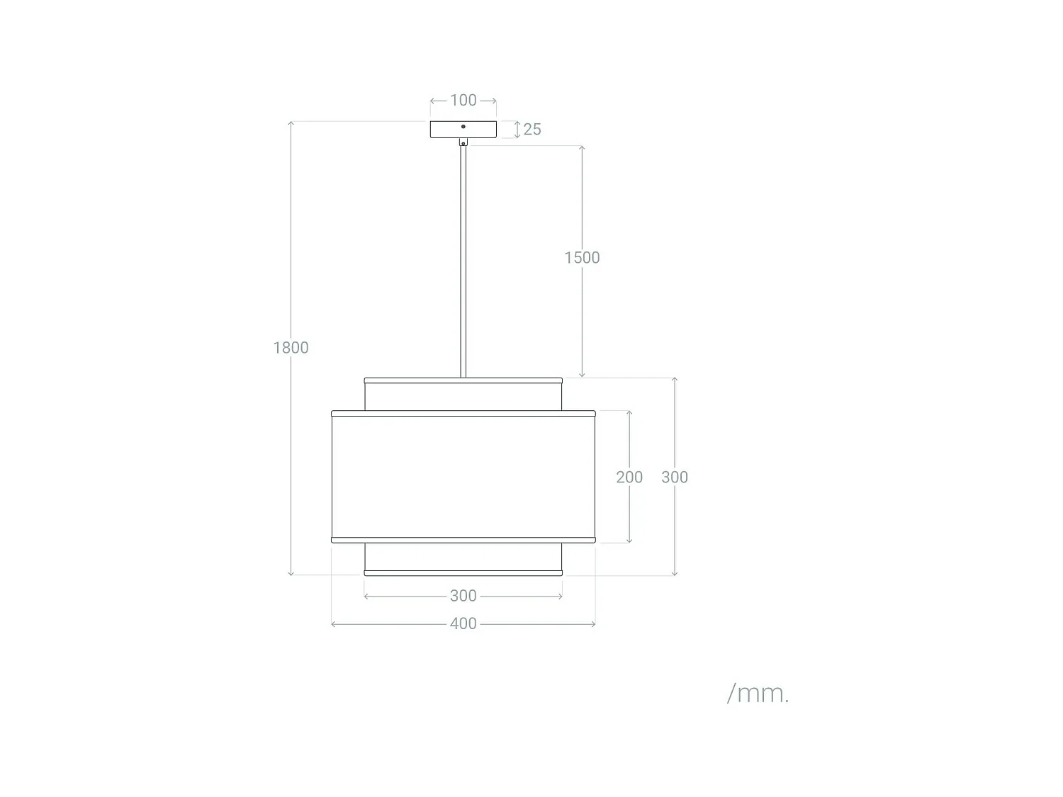 Suspension Métal et Tissu Arija Beige