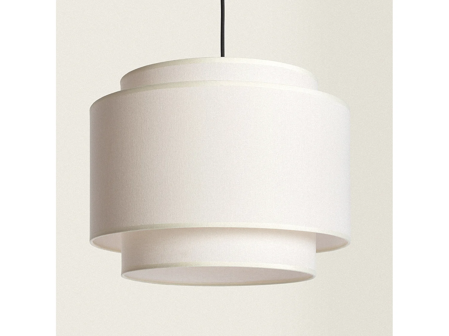 Suspension Métal et Tissu Arija Beige