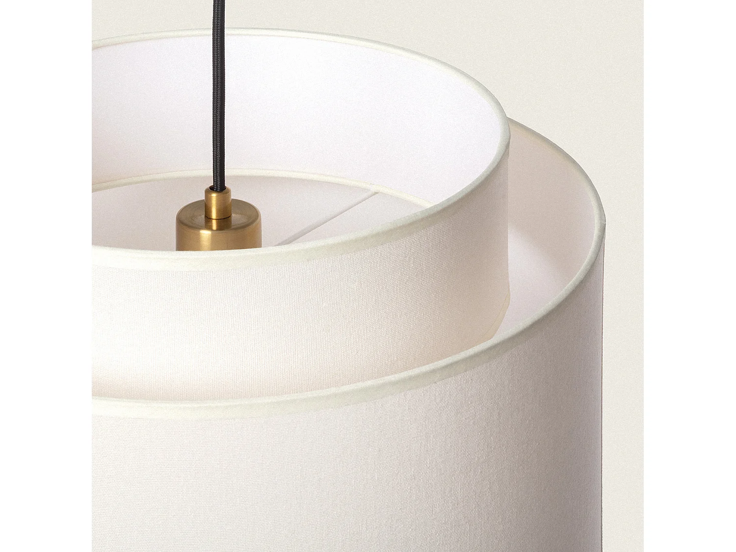 Suspension Métal et Tissu Arija Beige