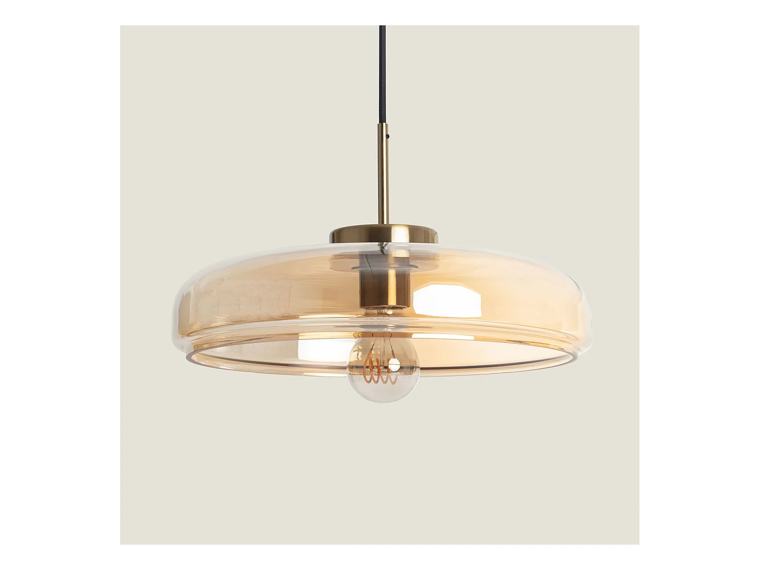 Lampada a Sospensione Vetro Hipo Ambra