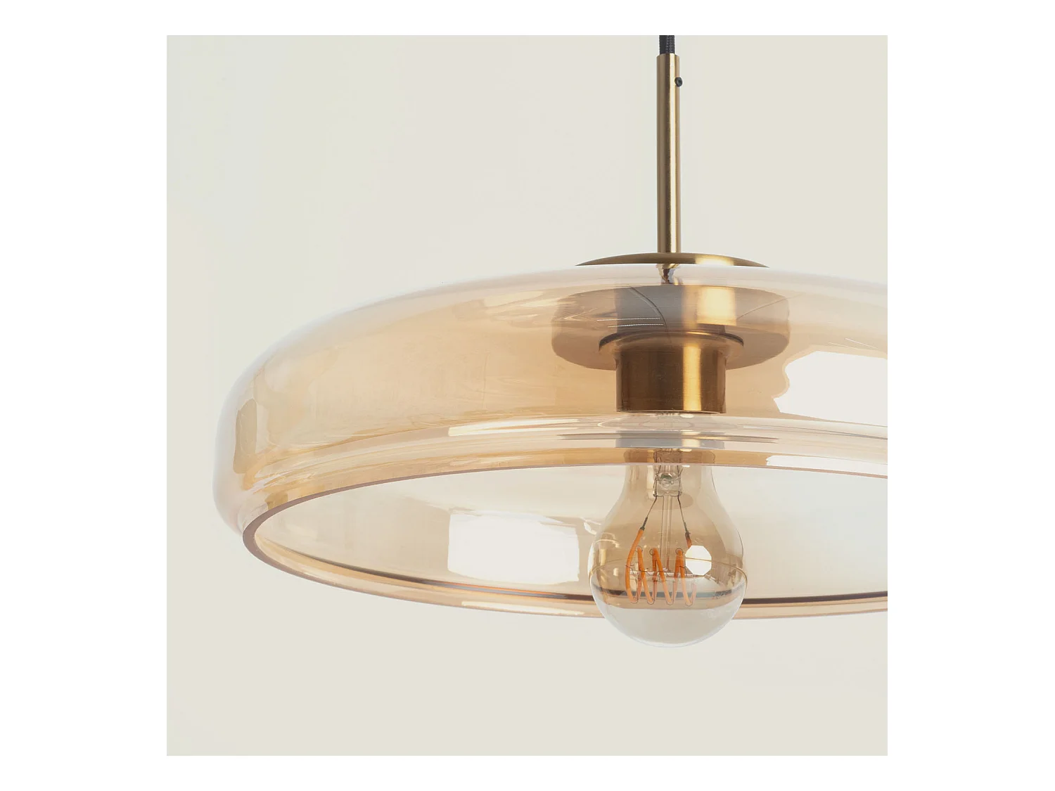 Lampada a Sospensione Vetro Hipo Ambra