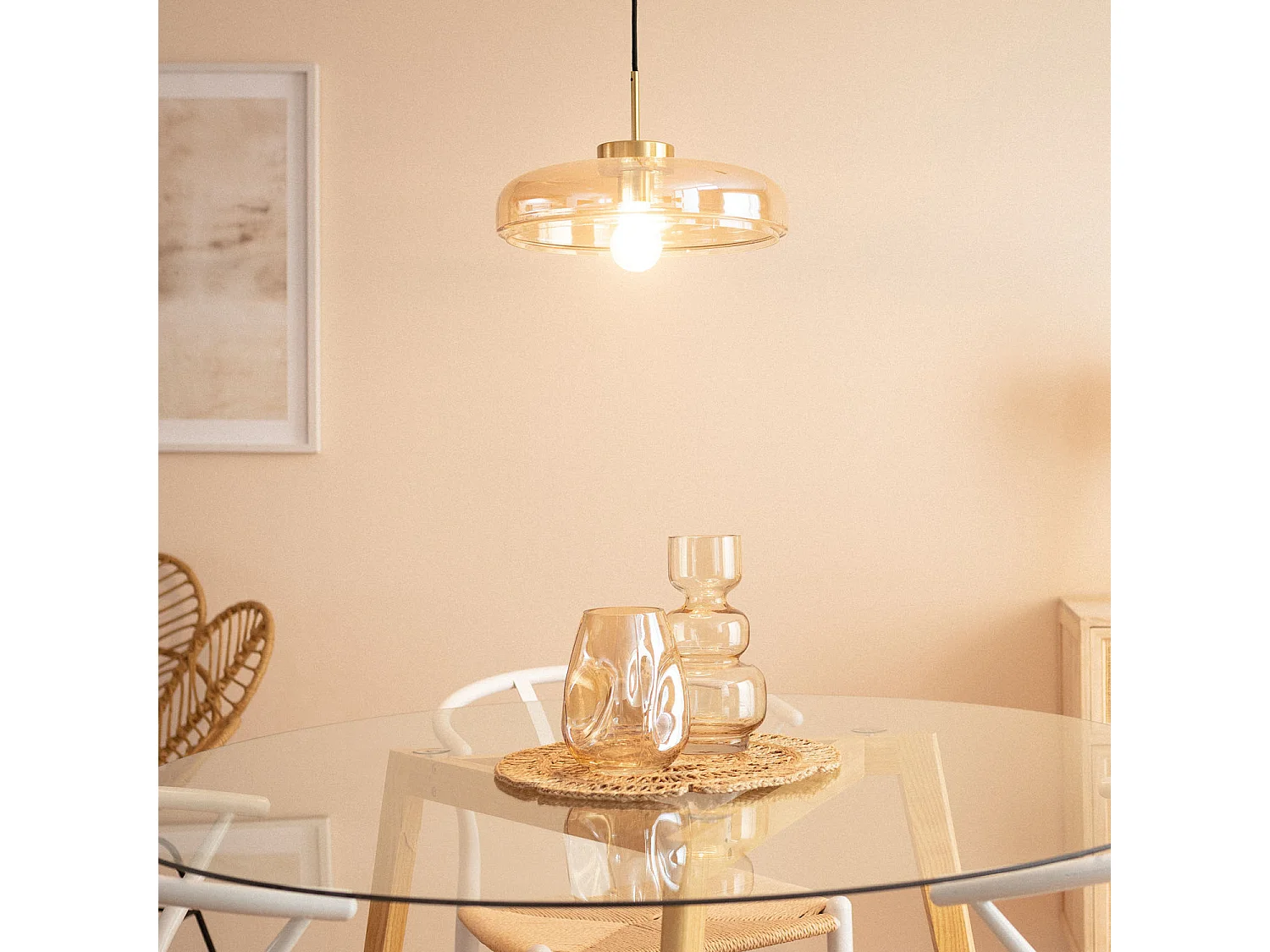 Suspension Cristal Hipo Ambre