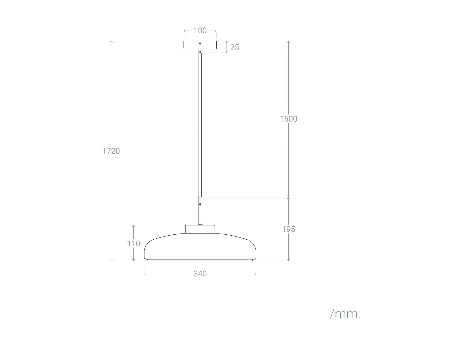 Suspension Cristal Hipo Ambre
