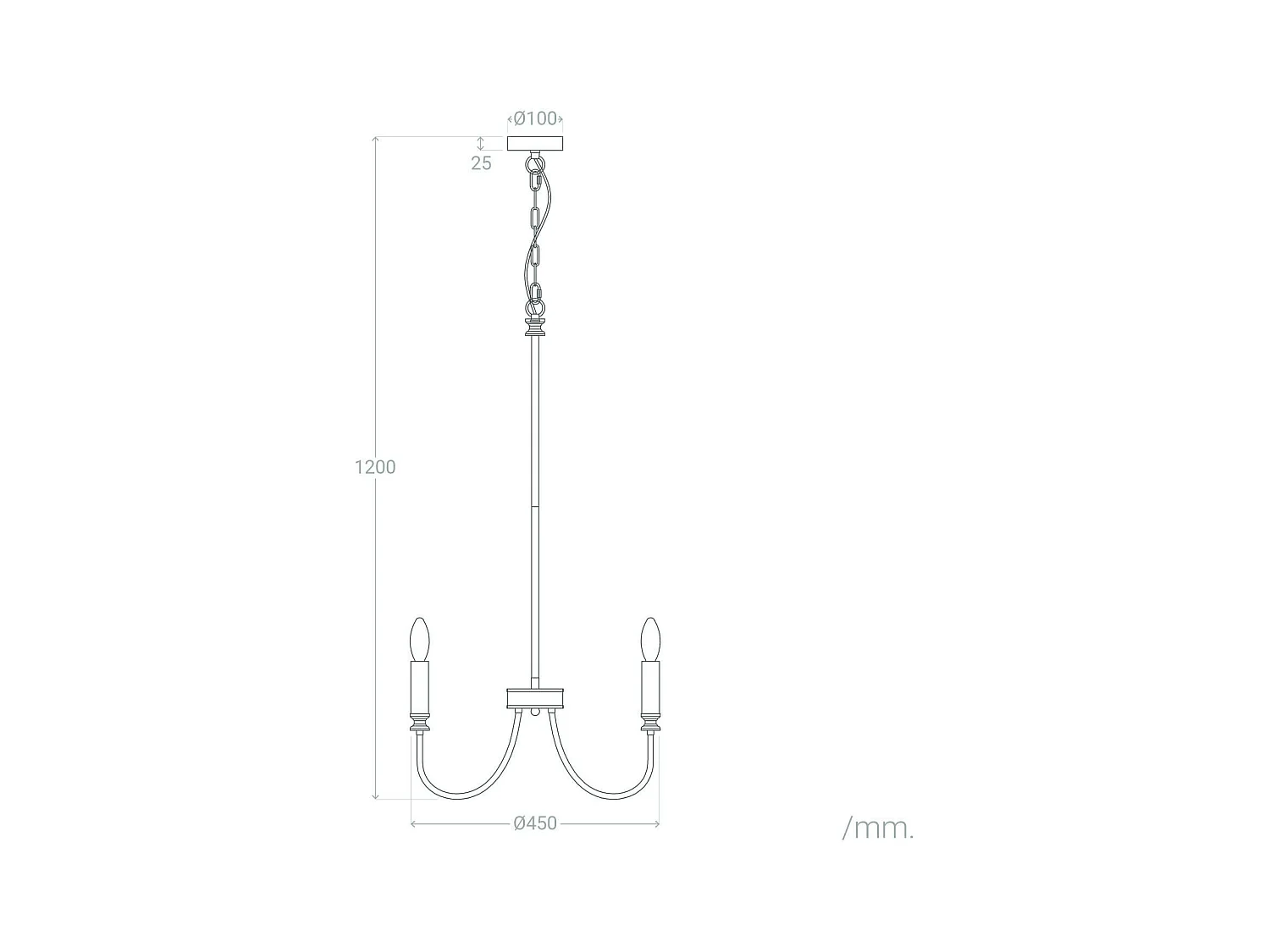 Lámpara de Araña Metal Makenduru Negro