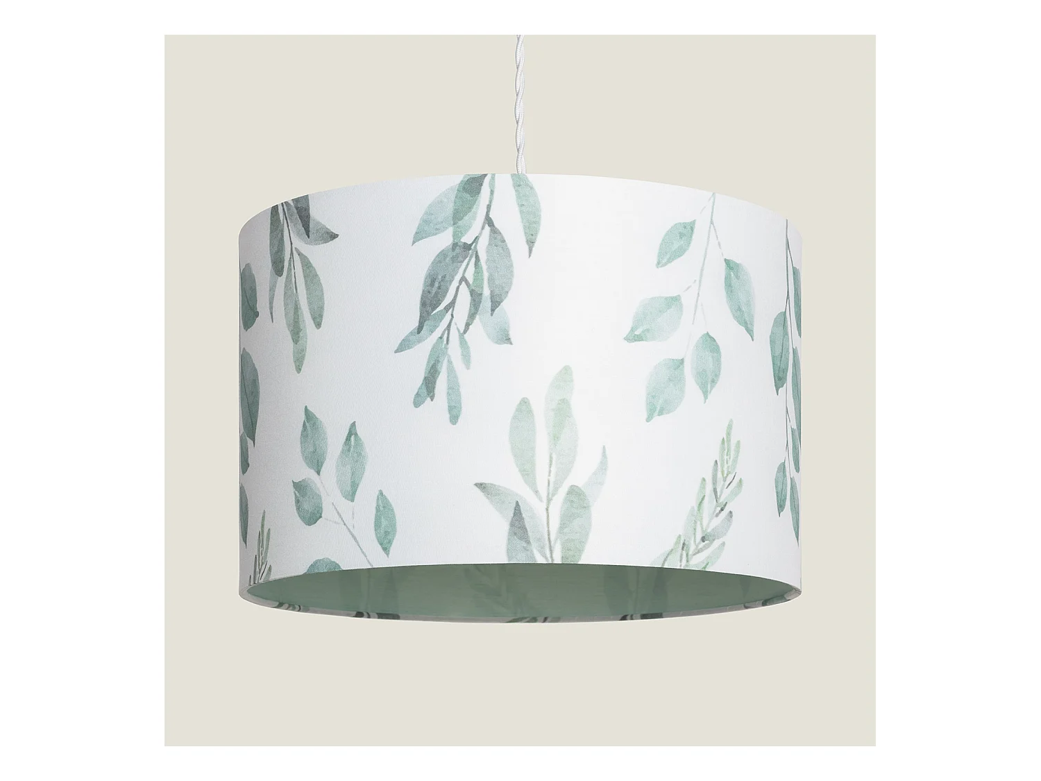 Lámpara Colgante Tela Verdy Blanco
