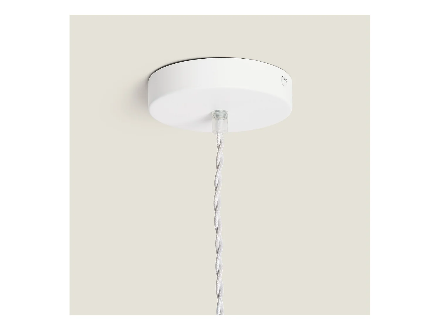 Lámpara Colgante Tela Verdy Blanco