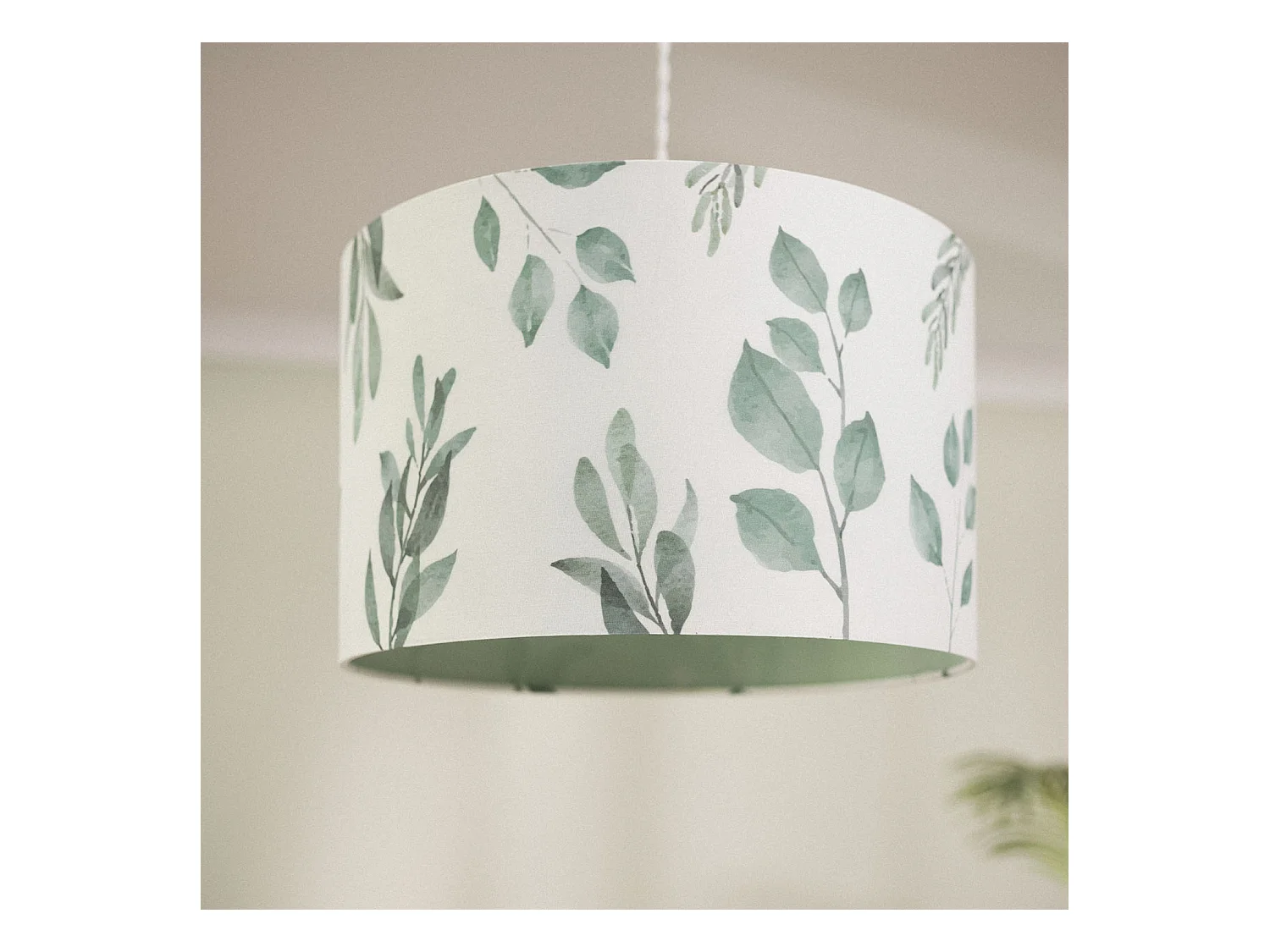 Lámpara Colgante Tela Verdy Blanco