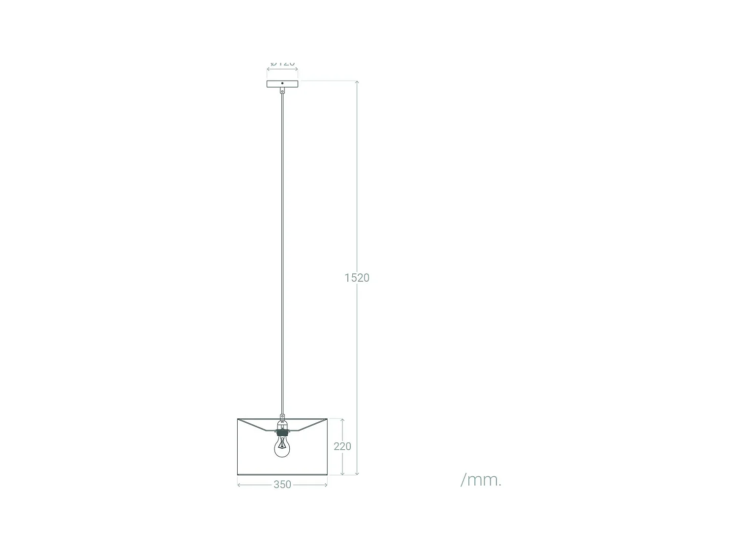 Lámpara Colgante Tela Verdy Blanco