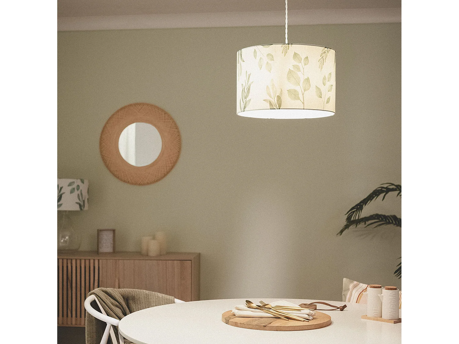 Suspension Textile Verdy Blanc