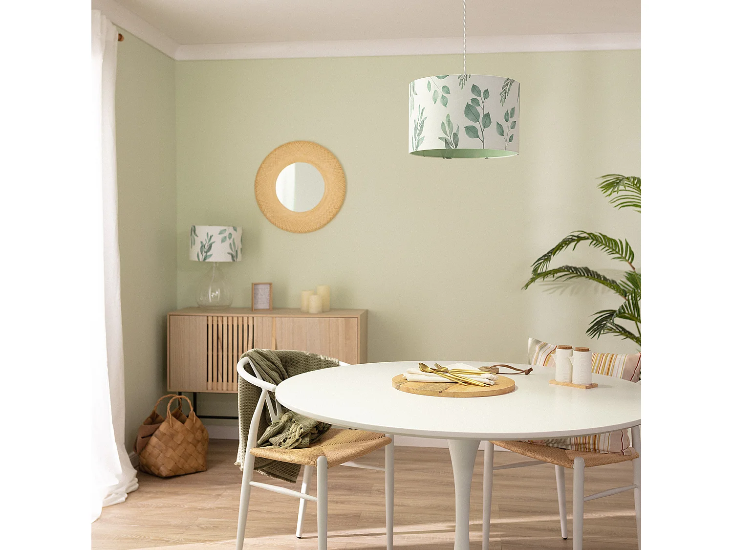 Suspension Textile Verdy Blanc