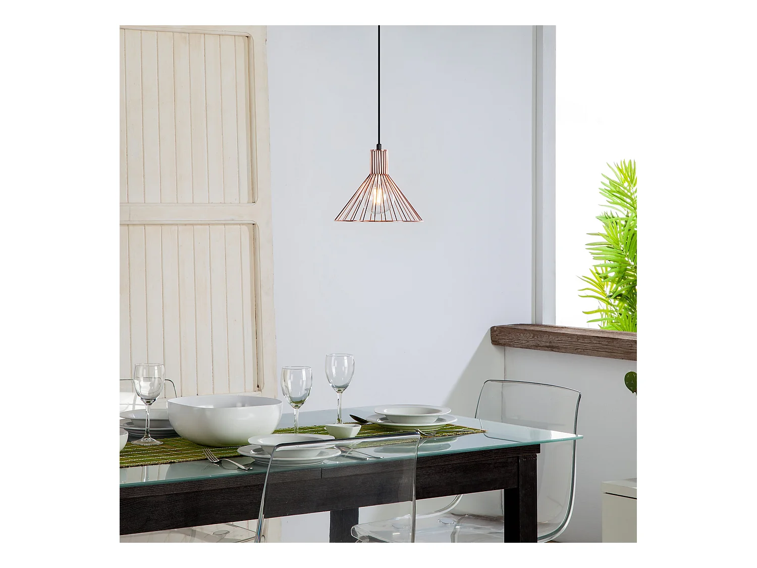 Lampada a Sospensione in Metallo Sakur Rosa