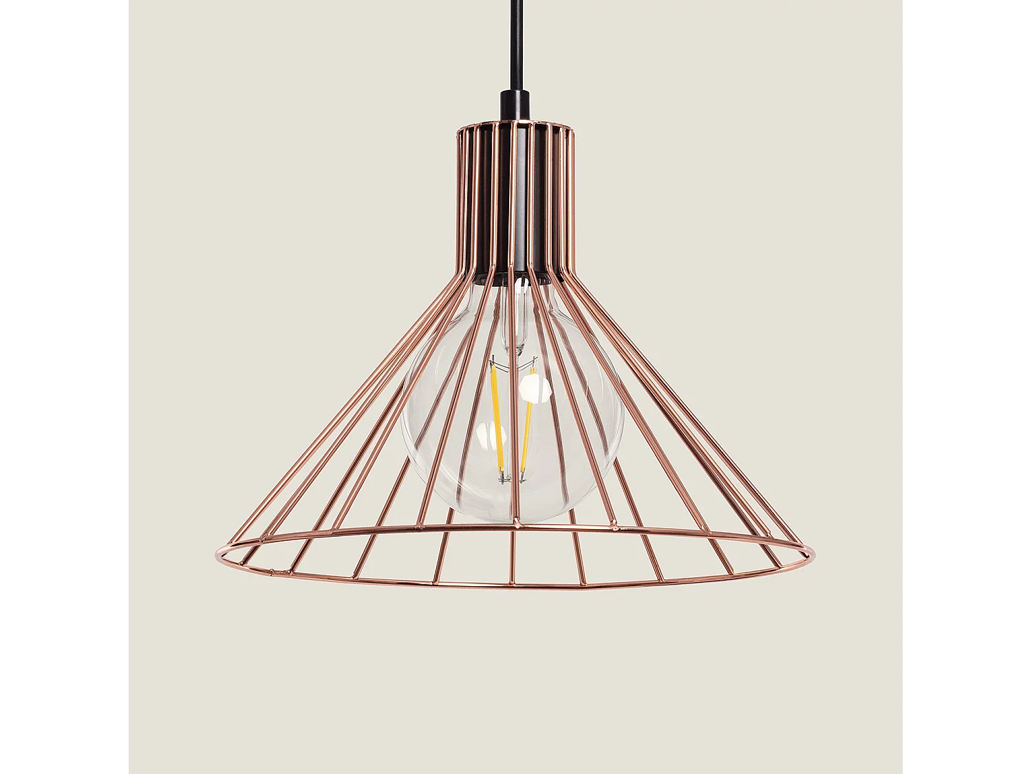 Suspension Métal Sakur  Rose