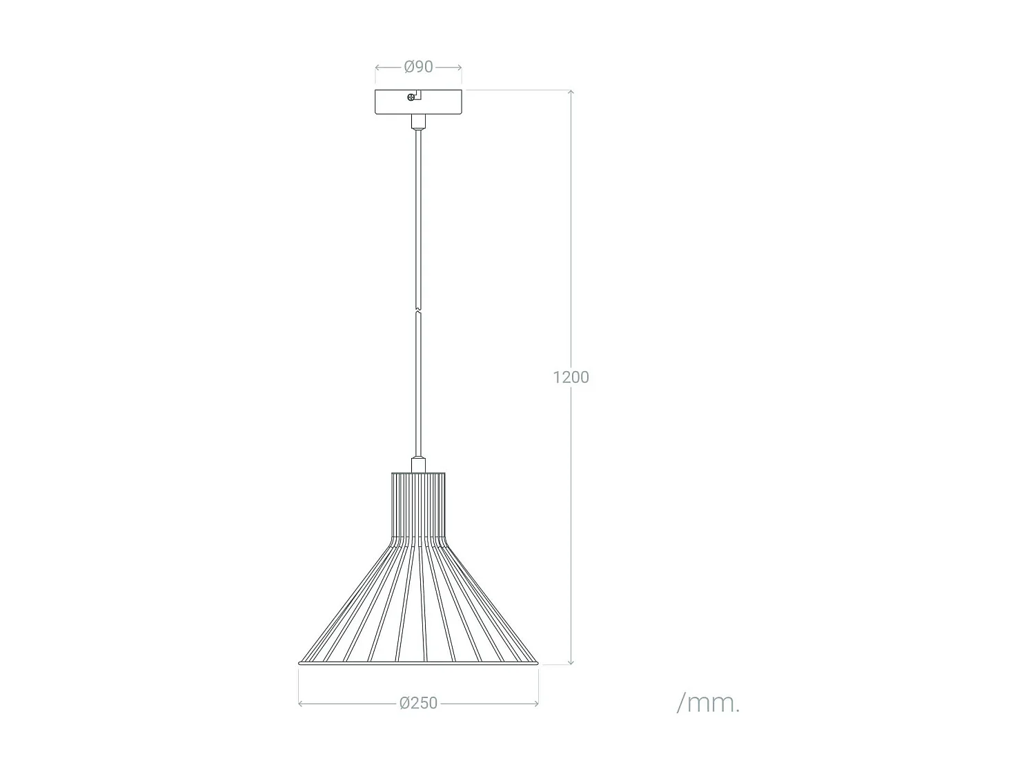 Suspension Métal Sakur  Rose