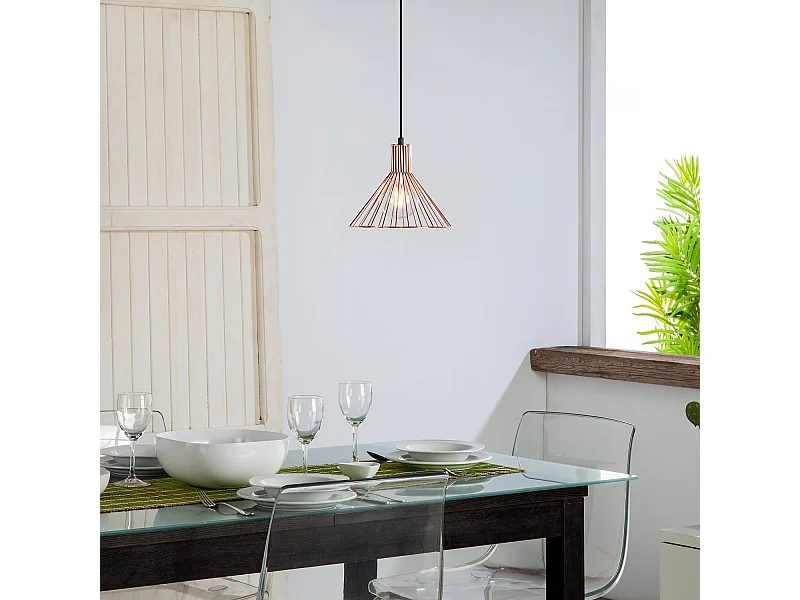 Suspension Métal Sakur  Rose