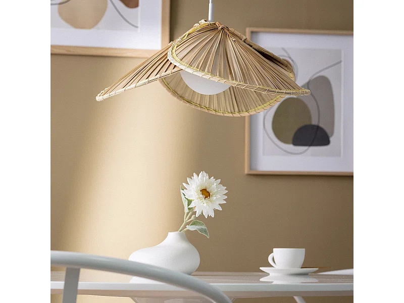 Lampada a Sospensione Fibre Naturali Majilily Naturale